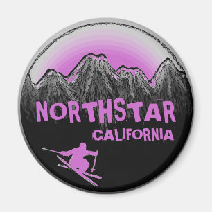 Imán púrpura del esquiador del tema de Northstar