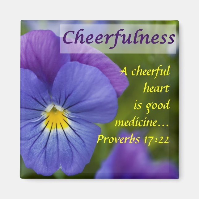 Imán Púrpura Pansy - Alegría (Frente)