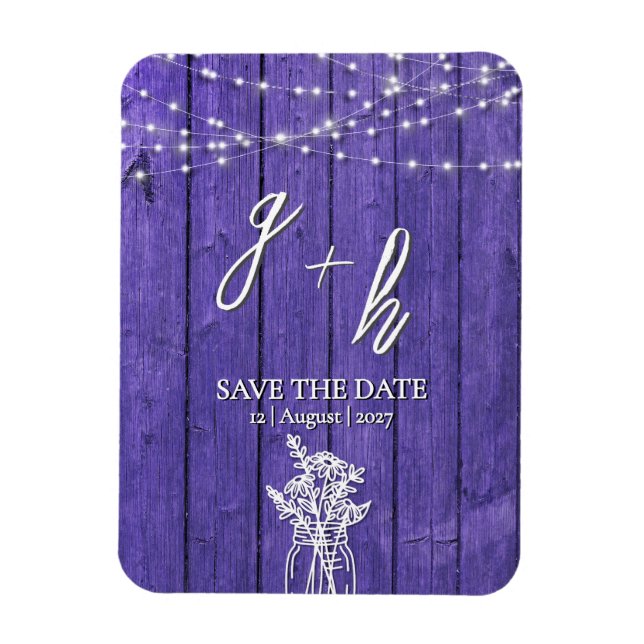 Imán Púrpura Rústica Cadena De Madera Ilumina Boho Maso (Vertical)