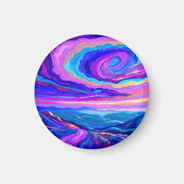 Imán Púrpura Swirl (Frente)