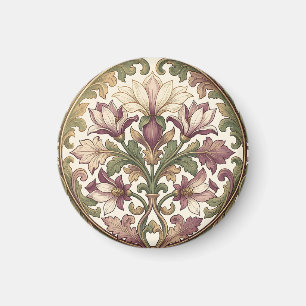 Imán Púrpura Victoriana Crema Floral Ornata