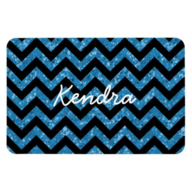 Imán Purpurina Chevron Look Premium Magnet (Horizontal)