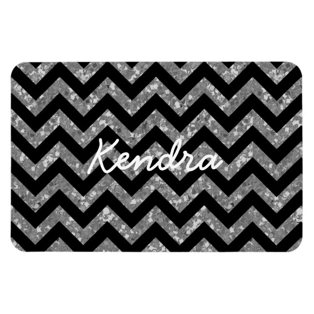 Imán Purpurina Chevron Look Premium Magnet (Horizontal)