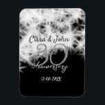 Imán Purpurina de aniversario de 30 bodas gris plateado<br><div class="desc">Diseño</div>
