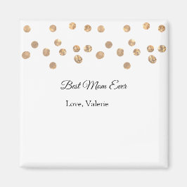 Imán Purpurina de bolas doradas mejor mamá jamás agrega