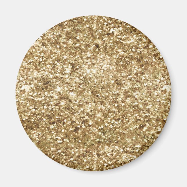 Imán Purpurina de Confetti Gold (Frente)