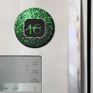 Imán Purpurina de imitación verde oscuro chispas Sweet