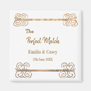 Imán Purpurina de la cosecha dorada de la pareja perfec