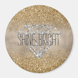 Imán Purpurina de oro Silver Diamond Shine Bright