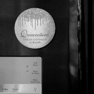 Imán Purpurina de Silvery de goteo   Platinum Quinceane