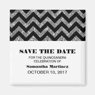 Imán Purpurina Quinceañera Magnet
