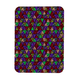 Imán Purpurina. Rojo, verde, morado.