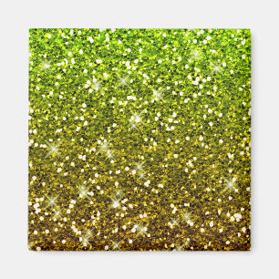 Imán Purpurinas de oro verde brillante