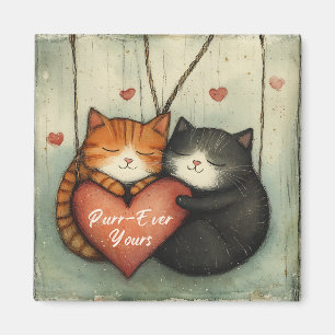 Imán Purr-Ever Yours Gato Cucharas Ilustradas