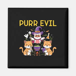 Imán Purr Evil Halloween: Gatos divertidos y espeluznan
