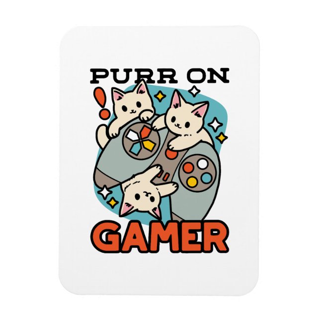 Imán Purr on Gamer - Diseño de juegos para gatos (Vertical)