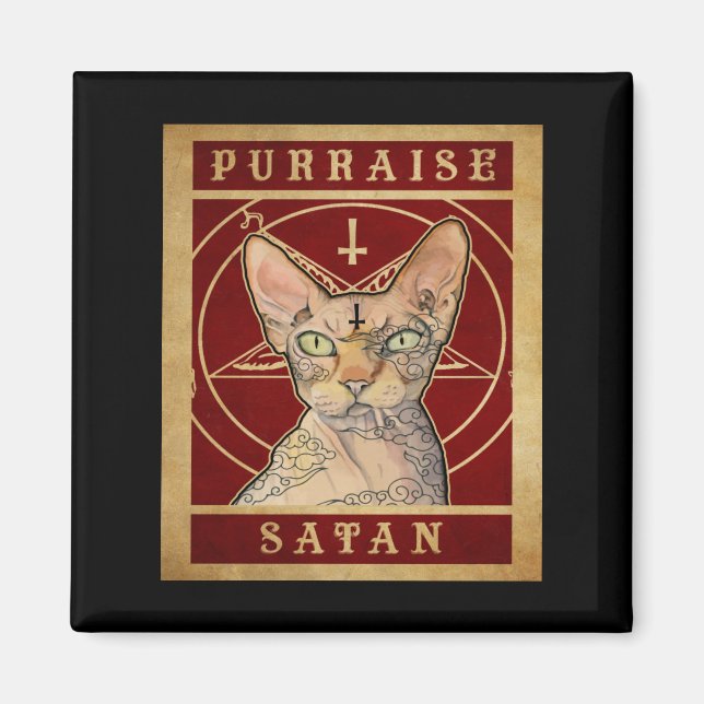 Imán Purraise Satan Sphynx Cat (Frente)