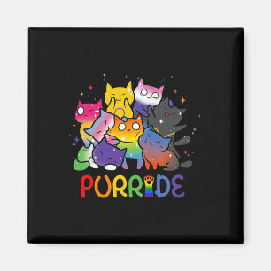 Imán Purride Cat Pride Ally Lgbt Amantes de los Animale