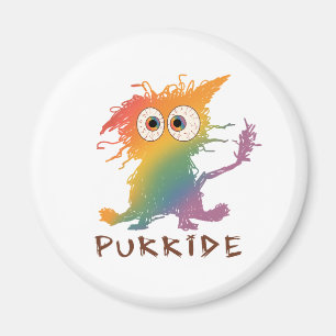 Imán Purride - Gato arcoiris con desordenada actuación