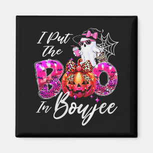 Imán Puse el Boo en Boujee Cute Leopard Boujie Fantasma