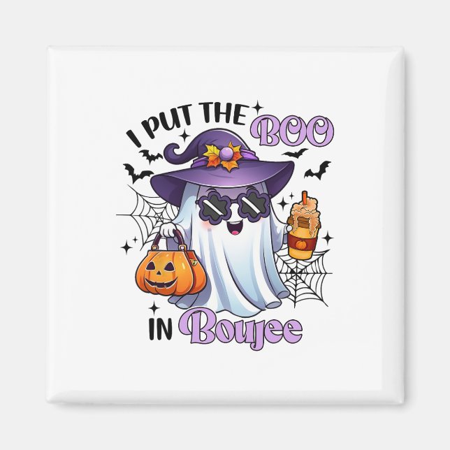 Imán Puse El Boo En Boujee Funny Halloween Outfit Cos (Frente)