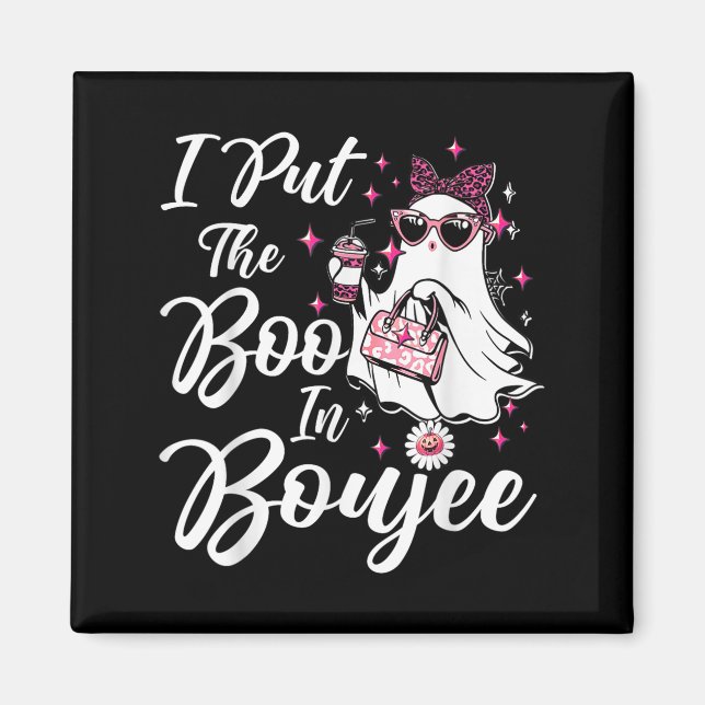 Imán Puse El Boo En Boujee Ghost Funny Nk Leopard Hal (Frente)
