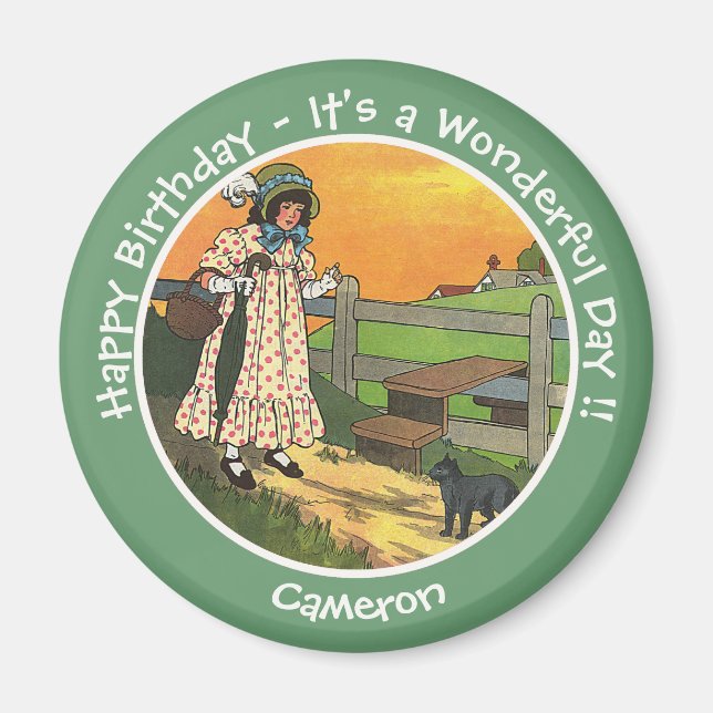 Imán Pussy-Cat, ¿Dónde Has Estado? Fiesta de cumpleaños (Frente)