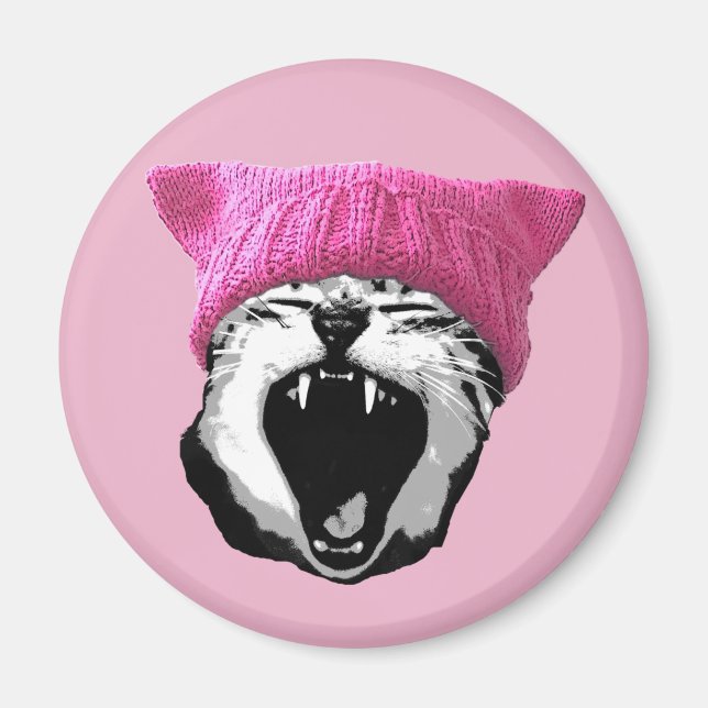 Imán Pussy-gorra - redonda (Frente)