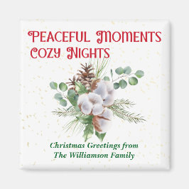 Imán Pussy Willow Catkin Bouquet Christmas