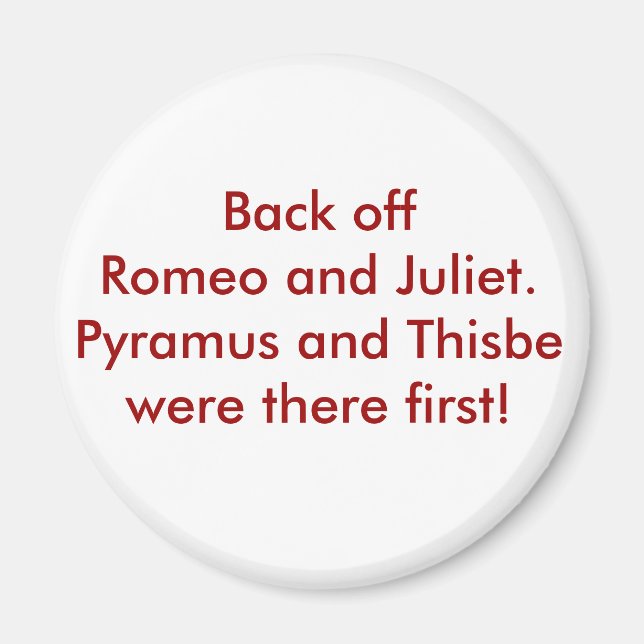 Imán Pyramus y Thisbe (Frente)