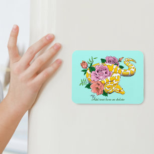 Imán Python albino blanco amarillo