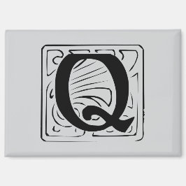 Imán Q Monogramm schwarz
