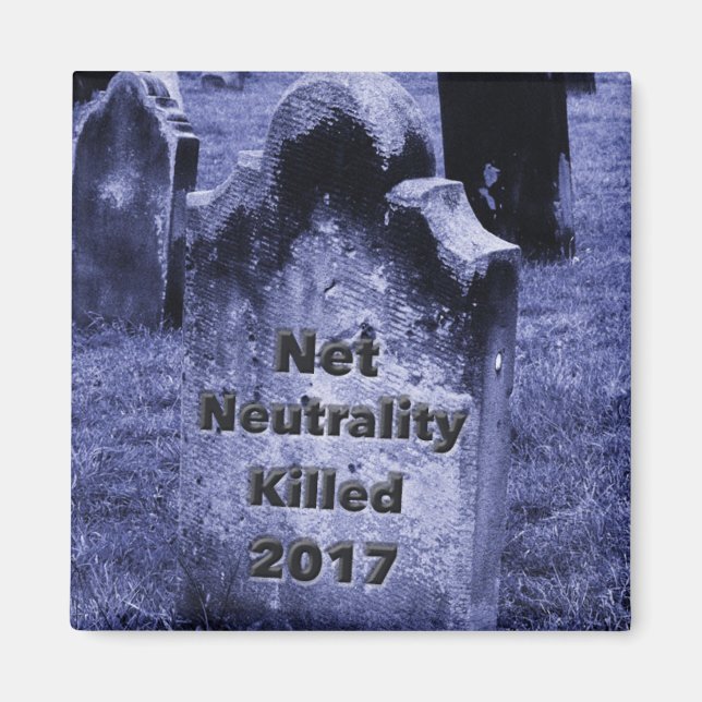 Imán QEPD Neutralidad neta Gravestone (Frente)