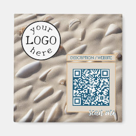 Imán QR Code for Business / Event Sandy Beach