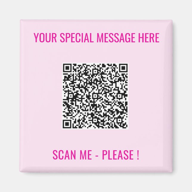 Imán QR Code Magnet Your Text Special Surprise Gift (Frente)