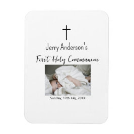 Imán QR mínimo de la primera comunión santa católica