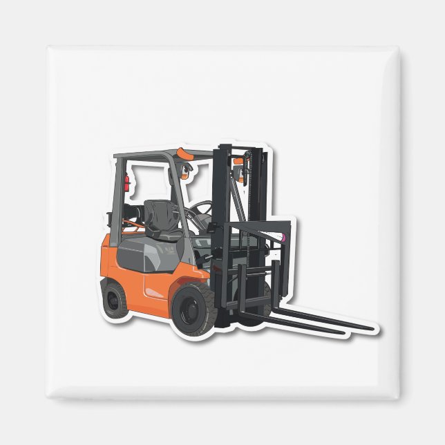 Imán Quadratischer Kühlschrankmagnet mit Gabelstapler (Frente)