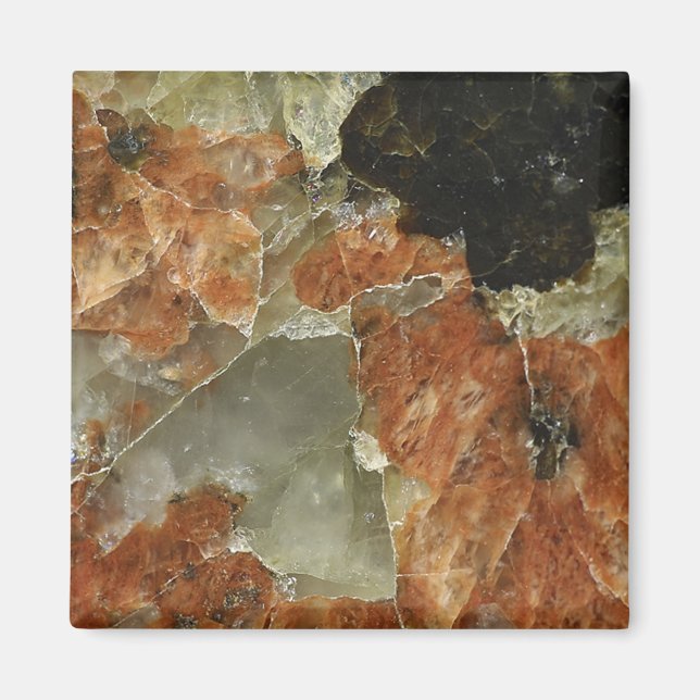 Imán Quartz naranja, negro y transparente (Frente)