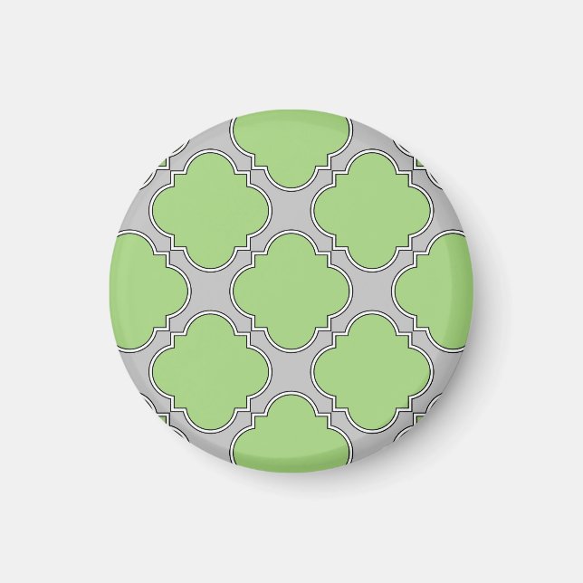 Imán Quatrefoil verde (Frente)
