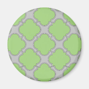 Imán Quatrefoil verde