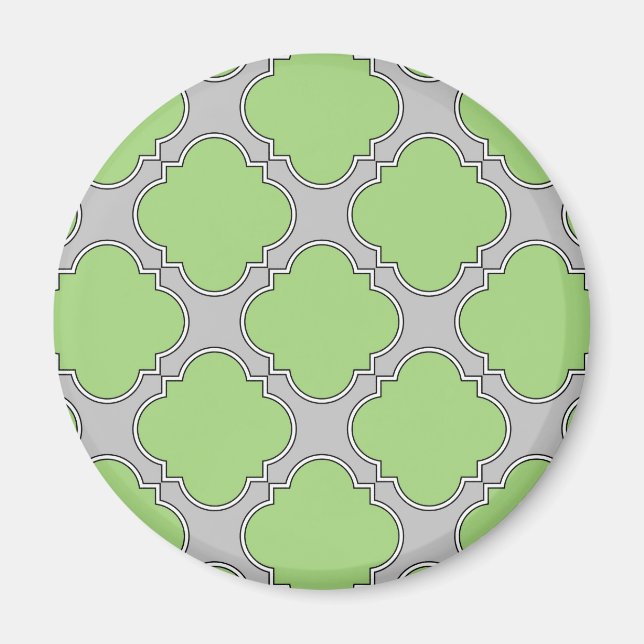 Imán Quatrefoil verde (Frente)