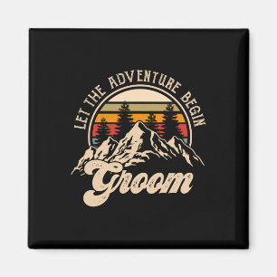 Imán Que Adventure Begin Groom Parejas Coincidan Boda