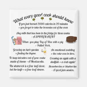 Imán "Qué buen cocinero debería saber"