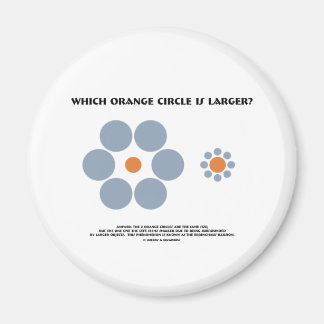 Imán ¿Qué Círculo Naranja Es Más Grande? (Ilusión óptic