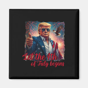 Imán Que comience el 4 de julio Divertido Trump Fuegos