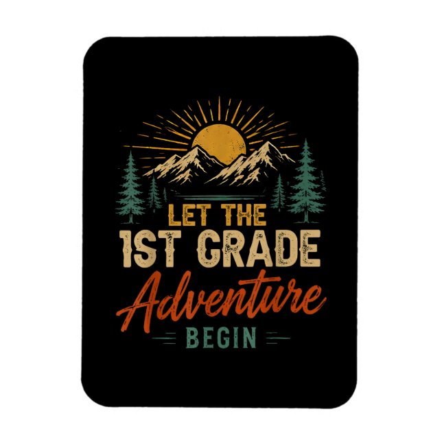 Imán Que comience la aventura de 1er grado (Vertical)