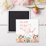 Imán Que Dios se vaya<br><div class="desc">Añada un toque de belleza y fe a su espacio con este imán de flores acuarela de bonito. Con el dicho "Que Dios siga siendo", este imán sirve como un recordatorio suave de la confianza en Dios y de la liberación de las preocupaciones. Ya sea colocado en un refrigerador, en...</div>