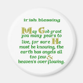 Imán Que Dios te conceda muchos años Bendición irlandes