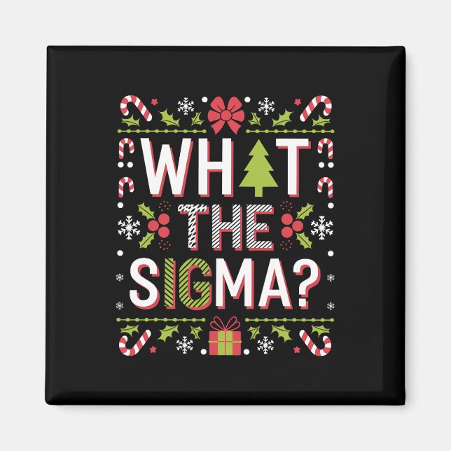Imán Qué divertida Santa Cláusula Sigma Gen Alpha X-mas (Frente)