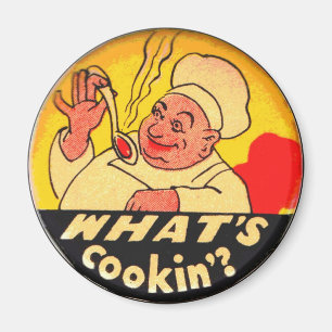 Imán ¿Qué es Cookin? Cocina amarilla y negra
